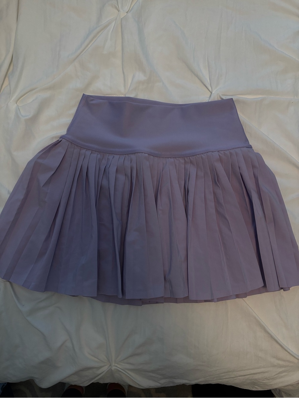 ALO Yoga Pleated Lavender Mini Skirt